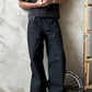 Double Knee Selvedge Denim [COAL BLACK]