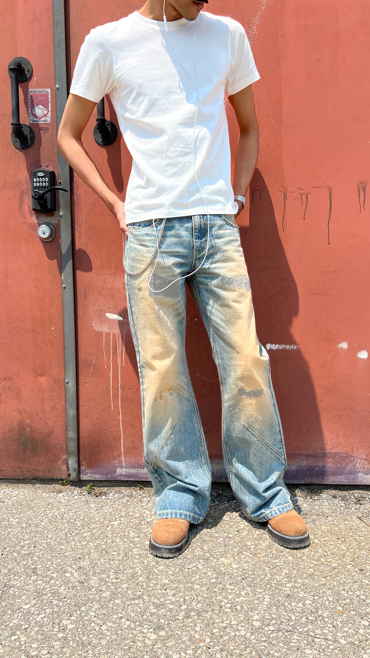 "X-Cut" Mudwash Denim