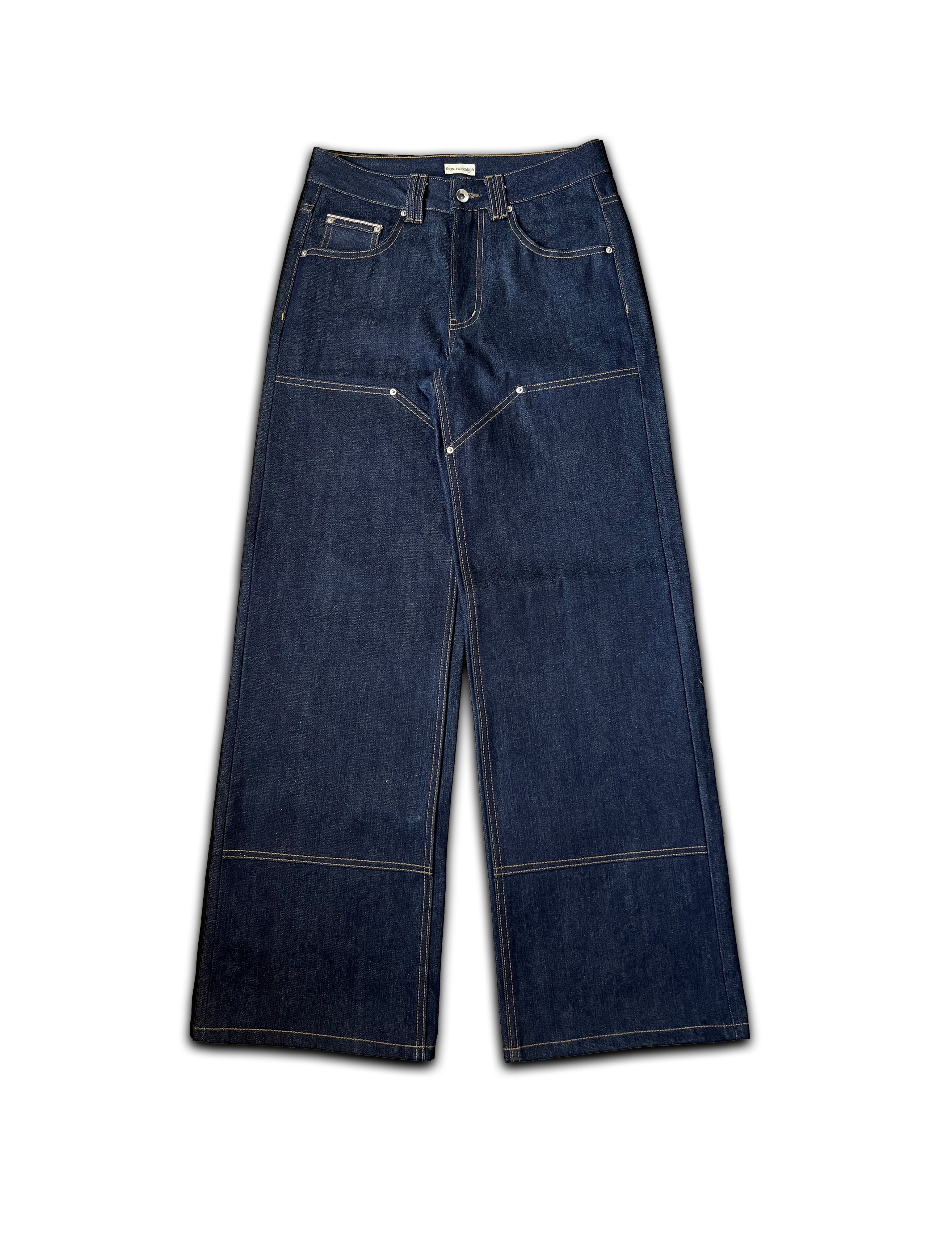 Double Knee Selvedge Denim [INDIGO] – Faux Nostalgia