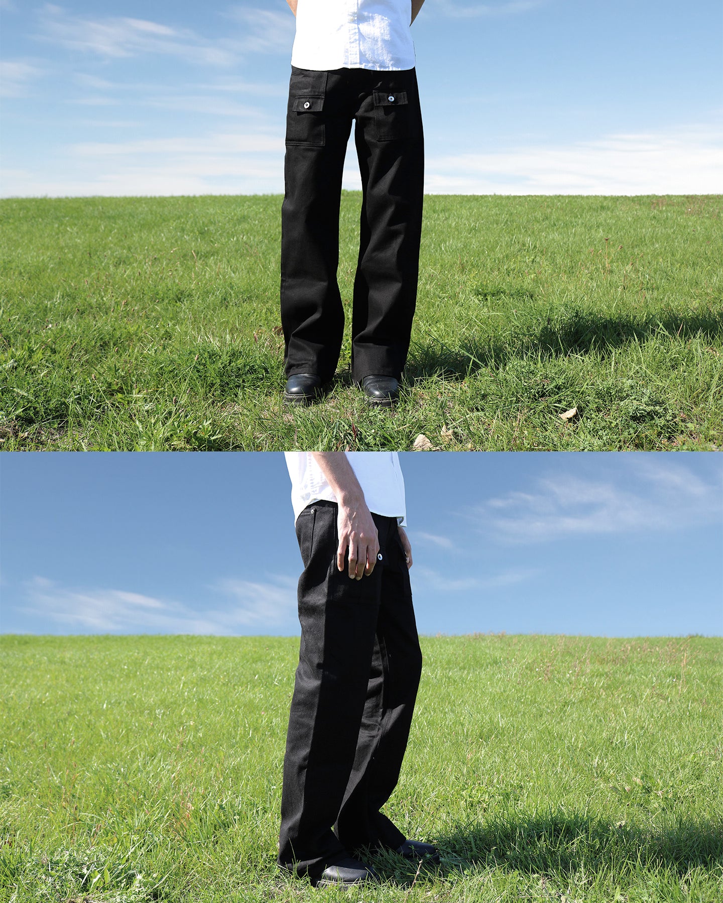 "Y-Cut" Bush Denim V2 [JET BLACK]